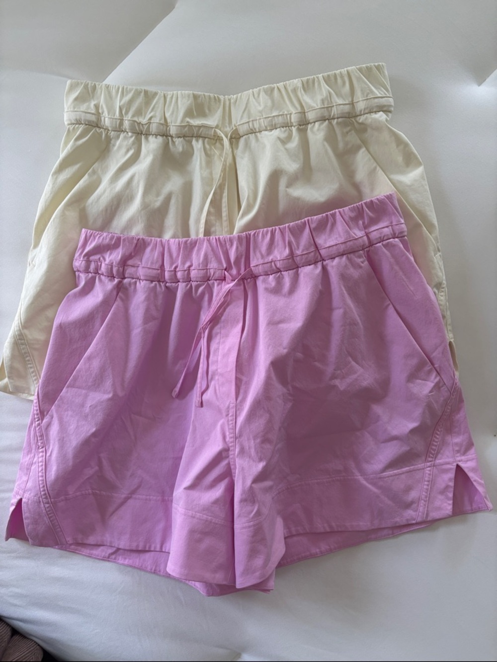 Lululemon Women’s Pink and Yellow Shorts-sold as Pair!
